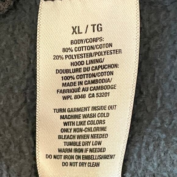 Aeropostale Hoodie Blue Graphic Sweatshirt Mens XL Kangaroo Pocket Pullover - Picture 8 of 8